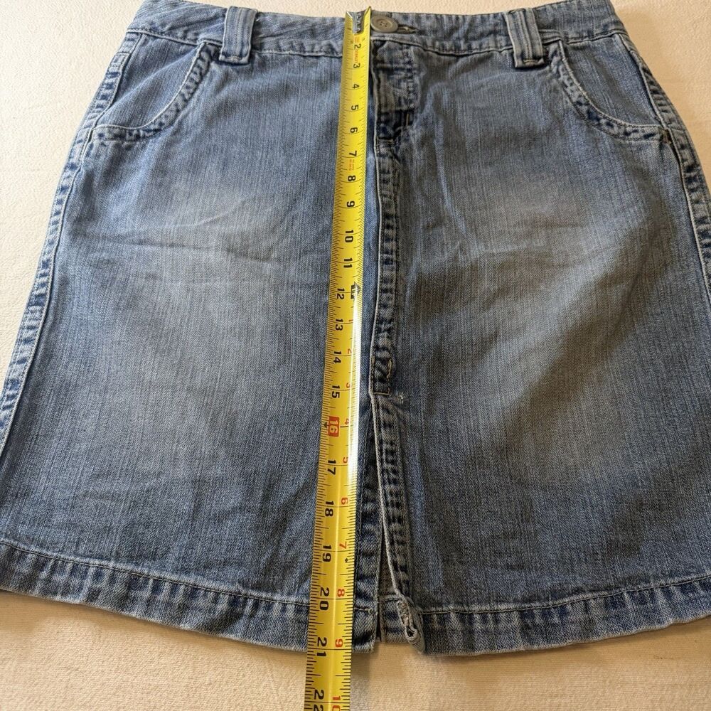 VTG Hydraulic Denim Blue Jean Slit Skirt Size 13/14Y2K Preppy Grunge Hipster - Picture 2 of 9
